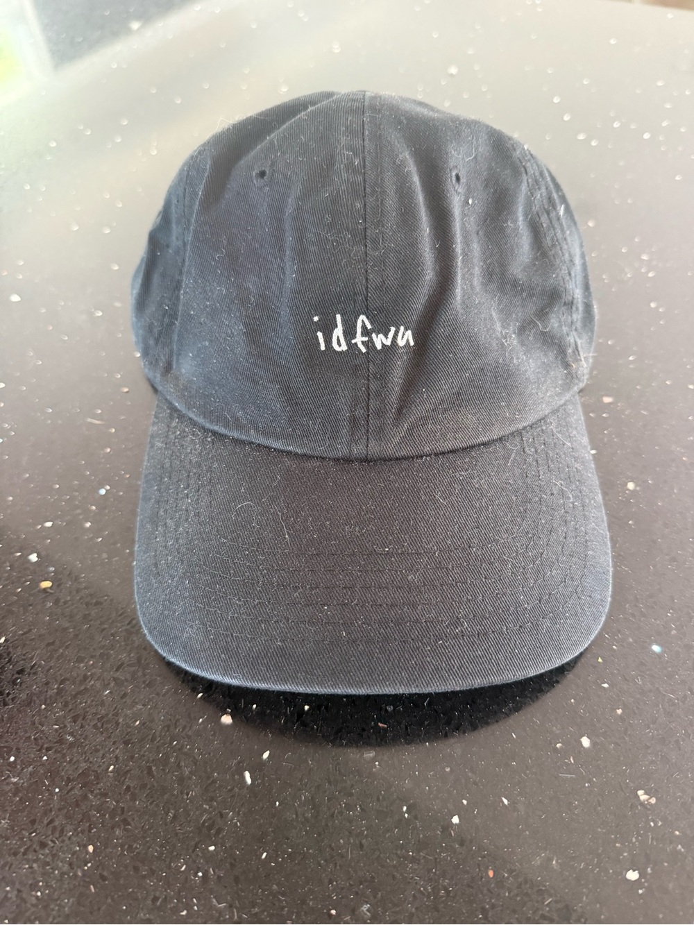 idfwv Embroidered Black Cotton Baseball Cap